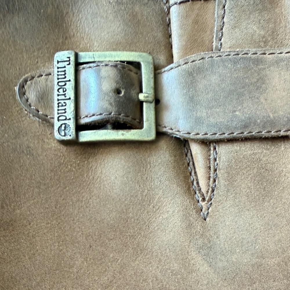 Timberland Womens Tan Leather Tall Riding Boots Buckle Size 10M - Picture 14 of 16